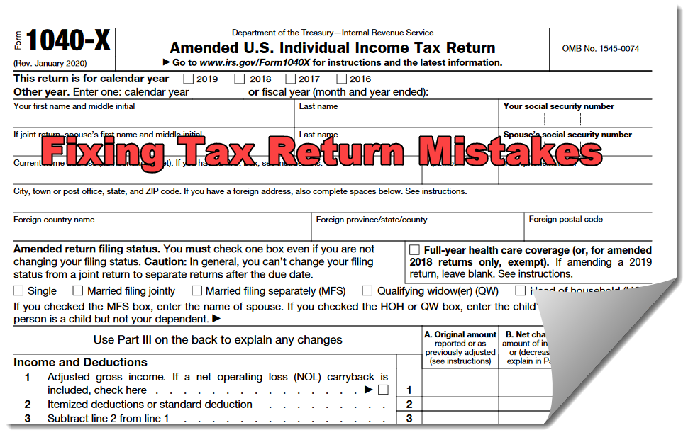 We can help you fix your filed tax returns